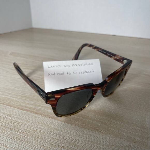 Ray-Ban RB2168 Meteor 1253/U0 Sunglasses Red Brown Striped Frames Only 50-20-150 - Picture 1 of 8